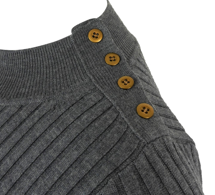 Forte Forte Mock Neck Sweater in Grey - Discounts on Forte_Forte at UAL