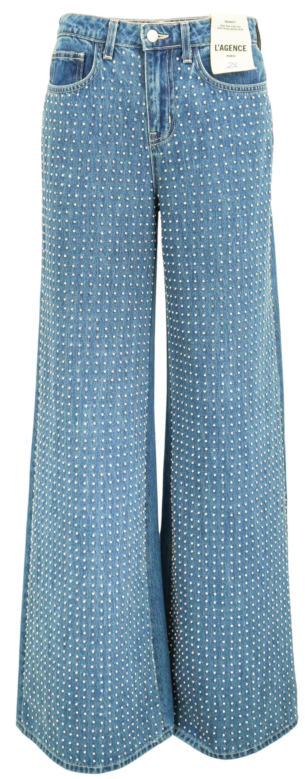 L'Agence Quincy Embellished Denim