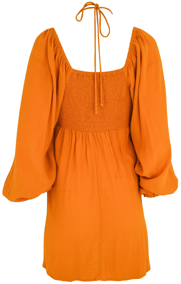 Faithfull The Brand Mini Dress in Orange - Discounts on Faithfull the Brand at UAL