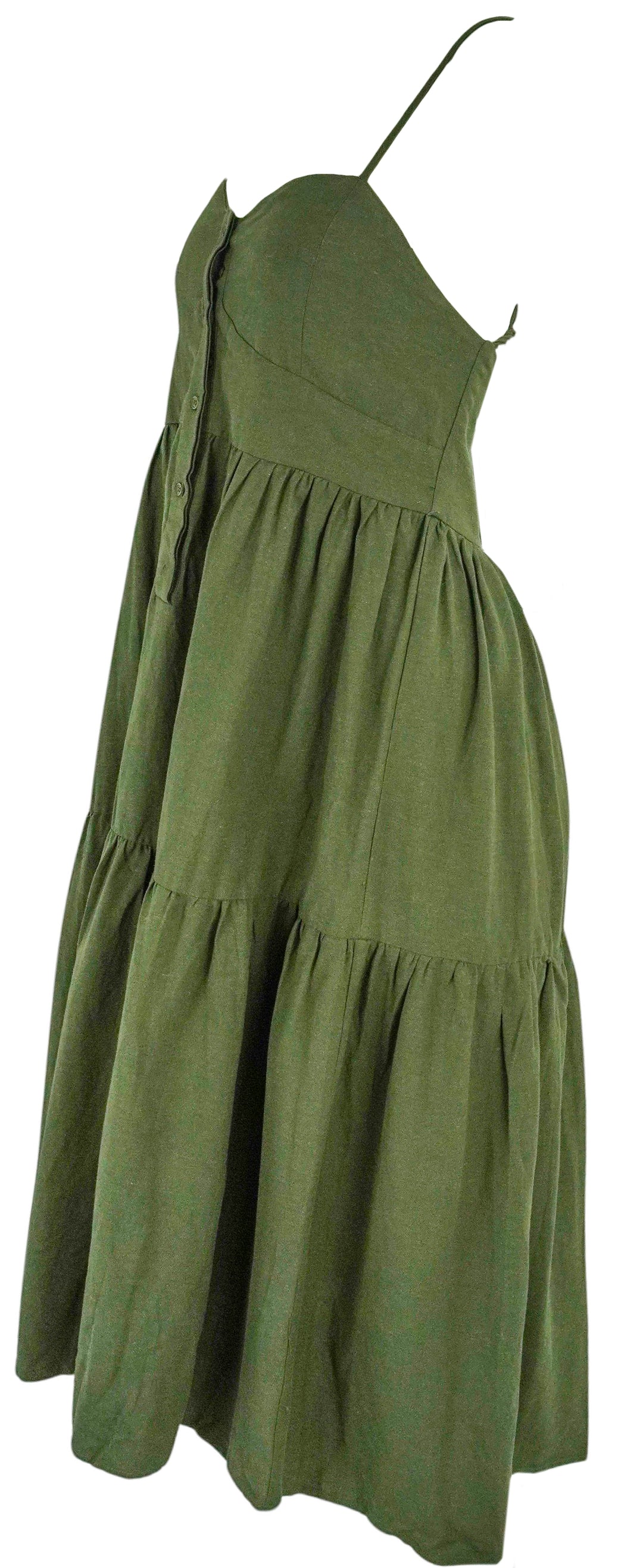 The Shirt Leora Dress in Olive - Discounts on The Shirt at UAL