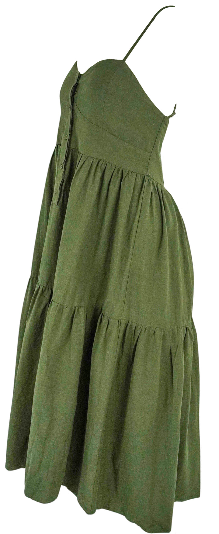 The Shirt Leora Dress in Olive - Discounts on The Shirt at UAL