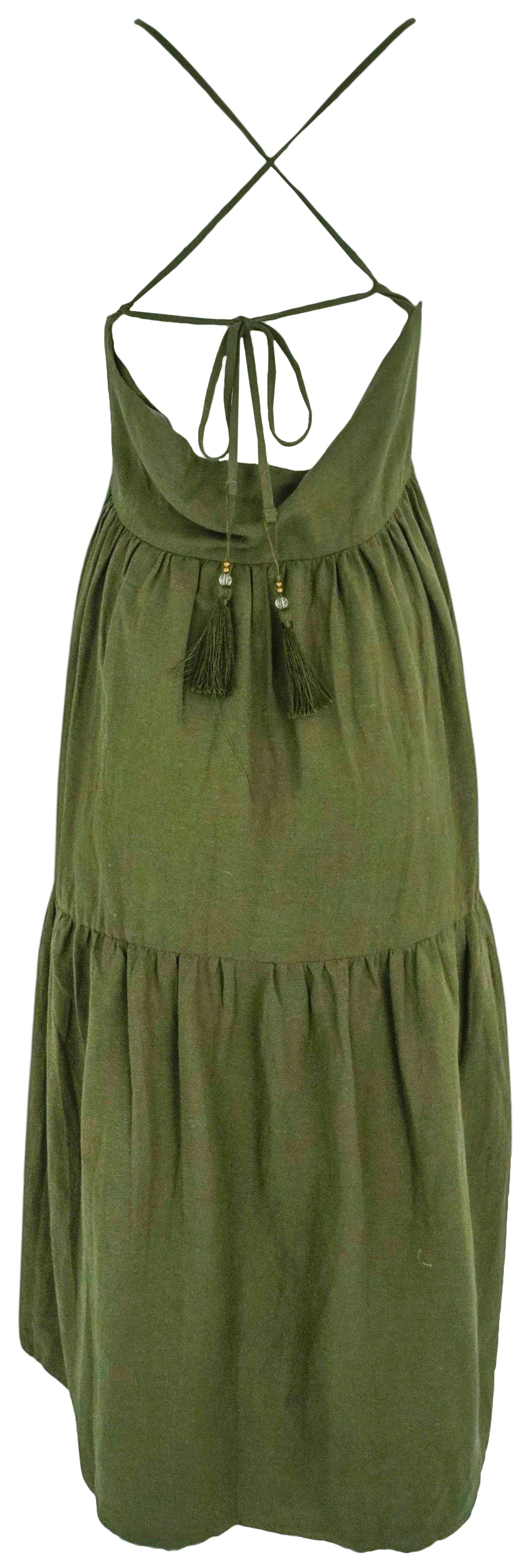 The Shirt Leora Dress in Olive - Discounts on The Shirt at UAL