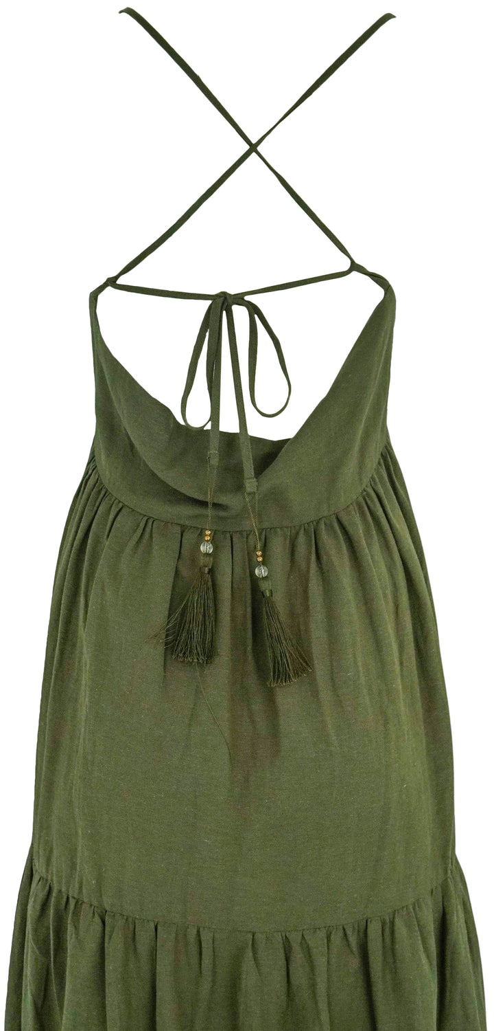 The Shirt Leora Dress in Olive - Discounts on The Shirt at UAL