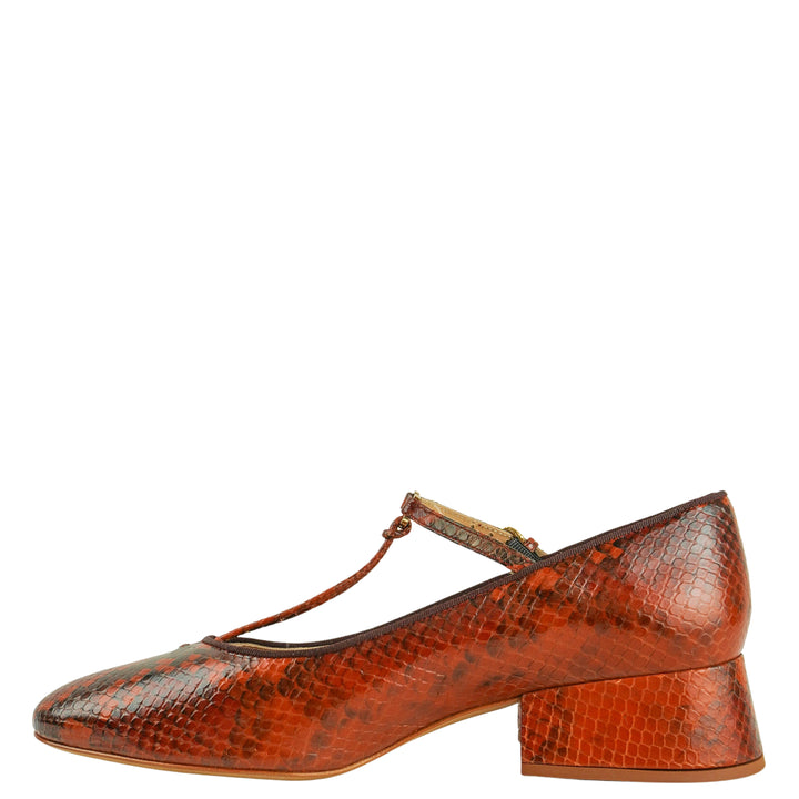 Ulla Johnson Lucy Mary Jane Heels in Sunset Python