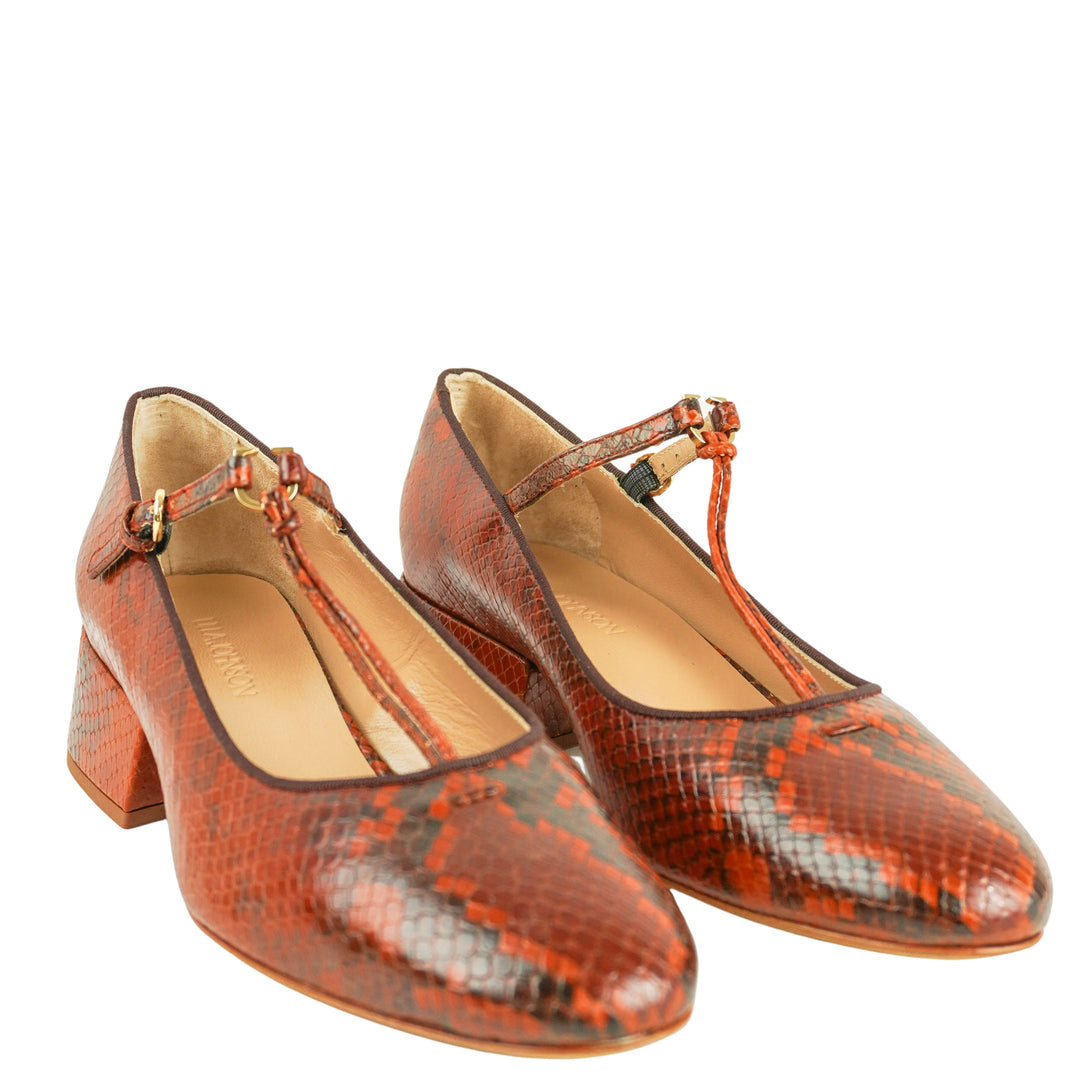 Ulla Johnson Lucy Mary Jane Heels in Sunset Python