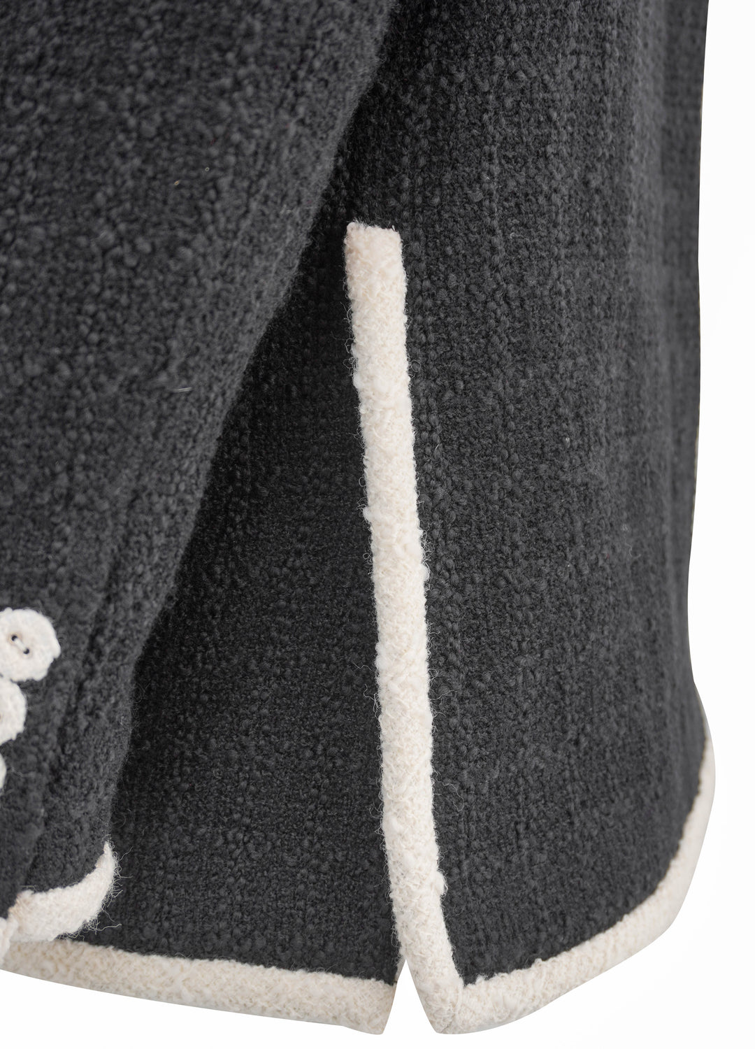 Thom Browne. Safari Jacket with White Tweed Tipping in Black