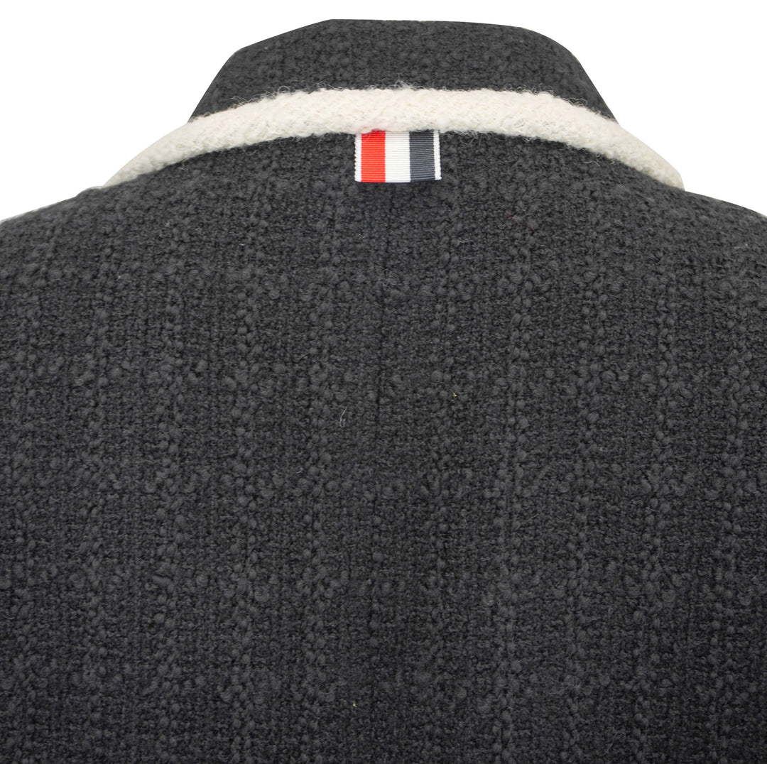 Thom Browne. Safari Jacket with White Tweed Tipping in Black