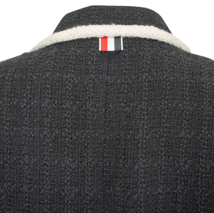 Thom Browne. Safari Jacket with White Tweed Tipping in Black