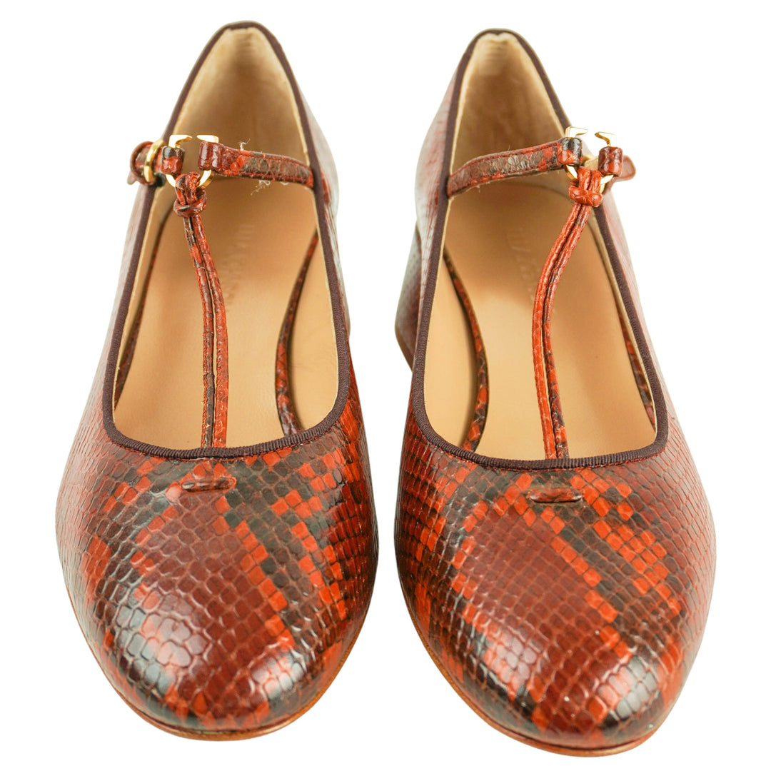 Ulla Johnson Lucy Mary Jane Heels in Sunset Python