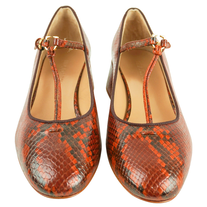 Ulla Johnson Lucy Mary Jane Heels in Sunset Python