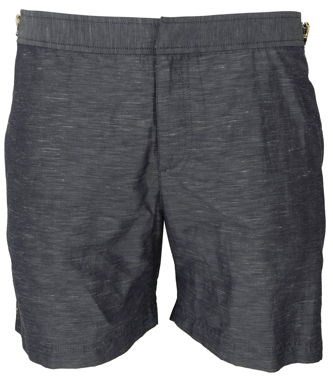 Orlebar Brown Bulldog Linen Shorts in River Blue Stripe - Discounts on Orlebar Brown at UAL