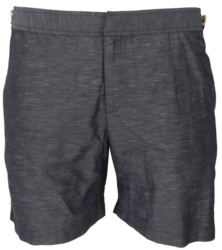 Orlebar Brown Bulldog Linen Shorts in River Blue Stripe - Discounts on Orlebar Brown at UAL