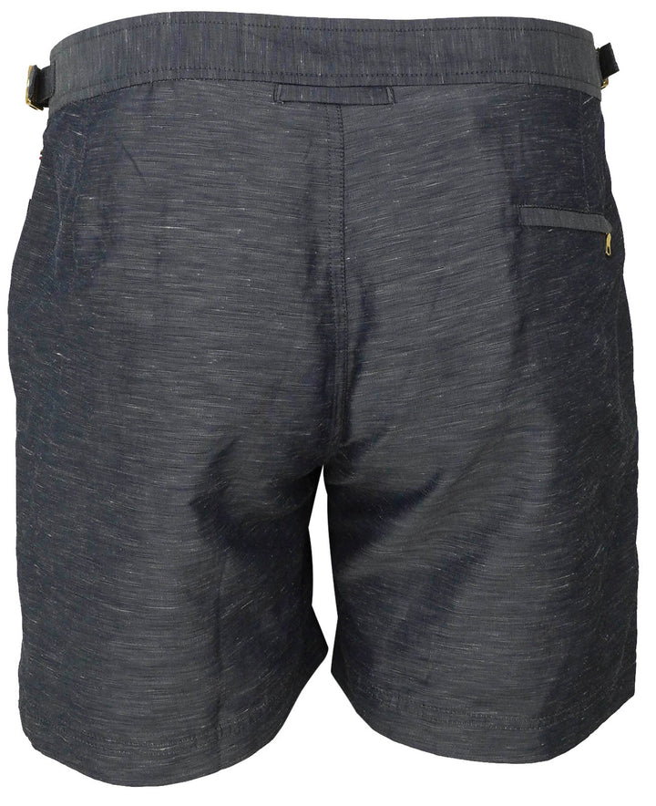 Orlebar Brown Bulldog Linen Shorts in River Blue Stripe - Discounts on Orlebar Brown at UAL