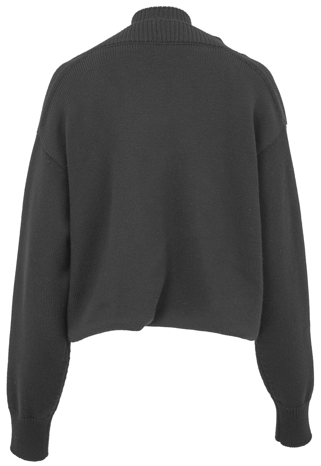 Alaïa Folded Hem Knit Cardigan in Black