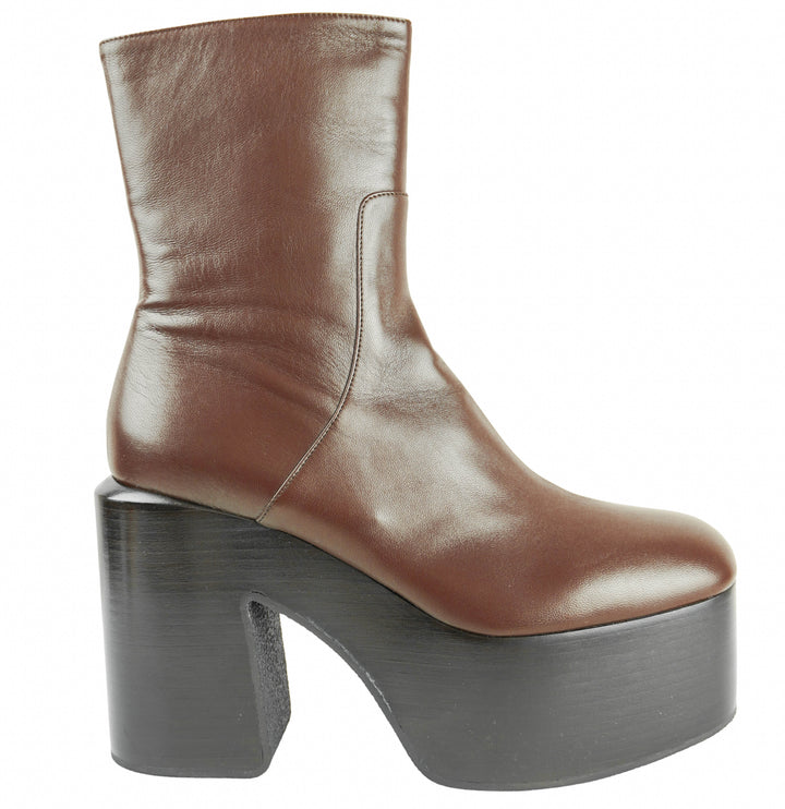 Dries Van Noten Platform Booties in Brown