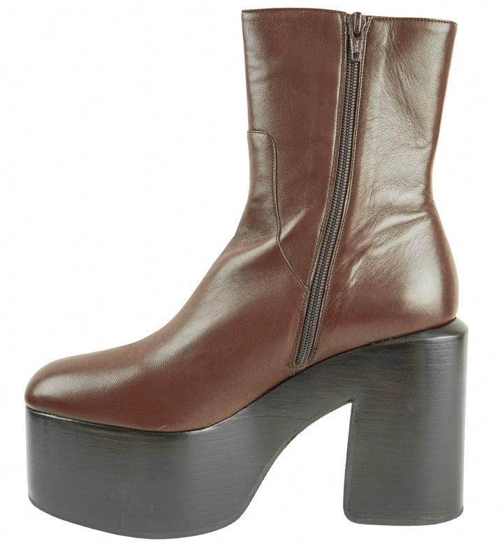 Dries Van Noten Platform Booties in Brown
