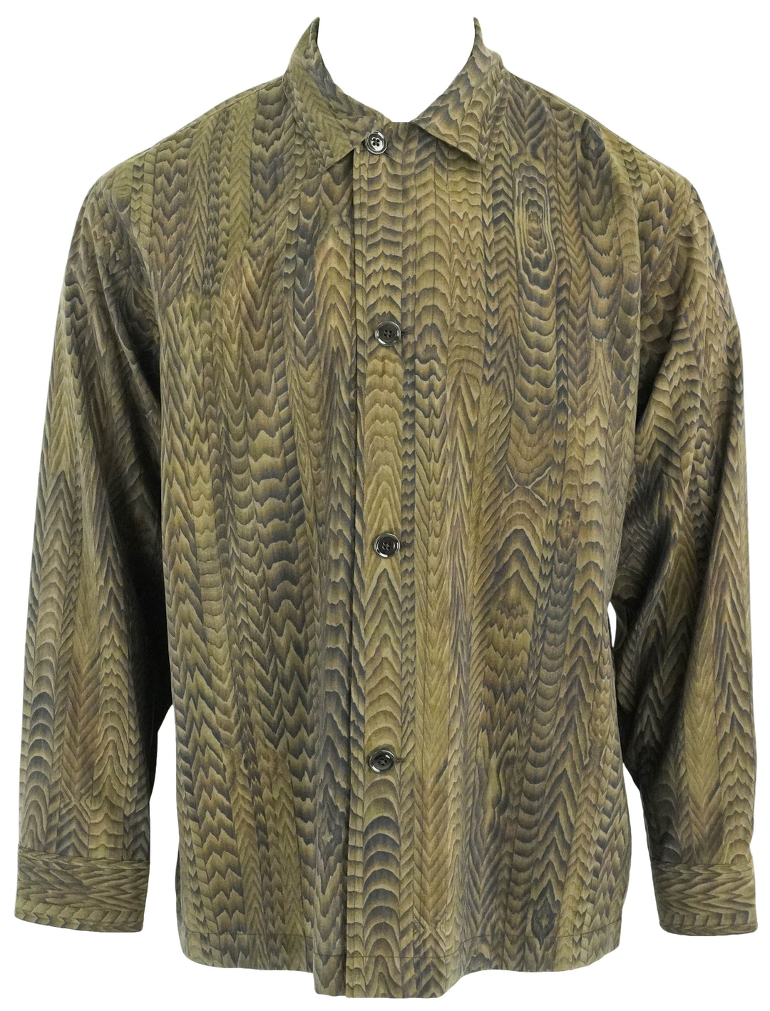 Lemaire Printed Pyjama Shirt in Dark Brown - Discounts on LEMAIRE at UAL