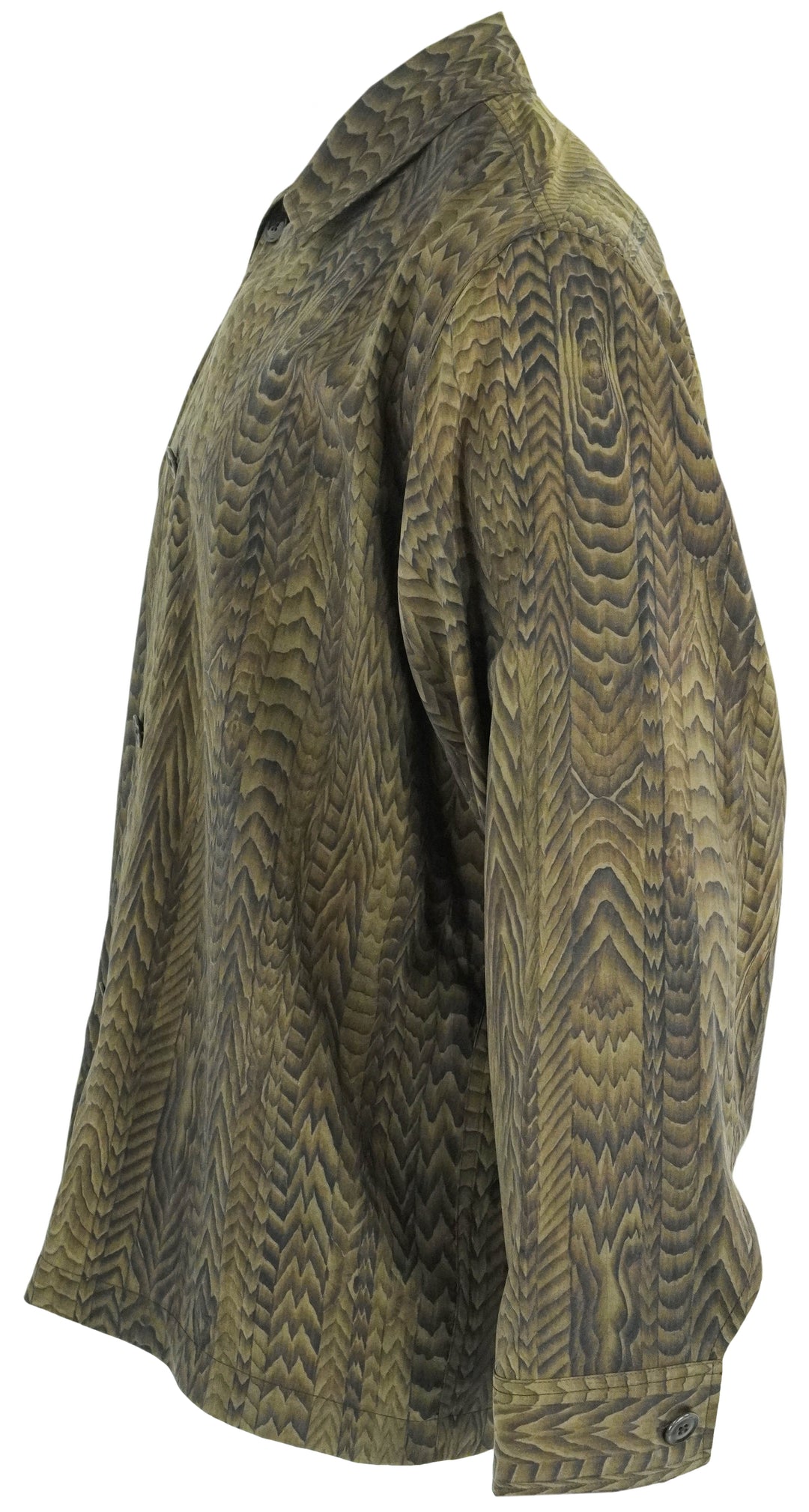 Lemaire Printed Pyjama Shirt in Dark Brown - Discounts on LEMAIRE at UAL