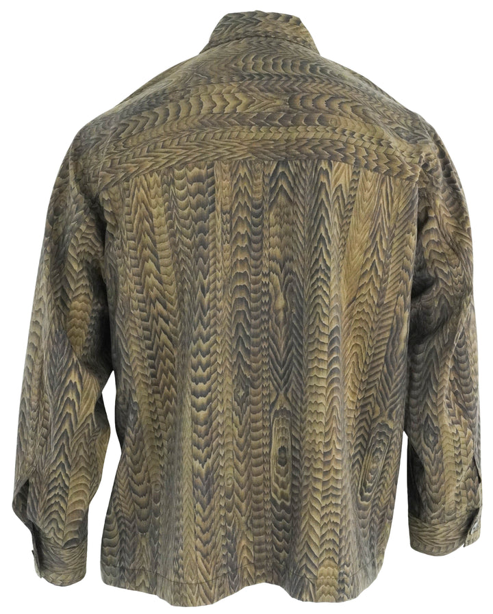 Lemaire Printed Pyjama Shirt in Dark Brown - Discounts on LEMAIRE at UAL