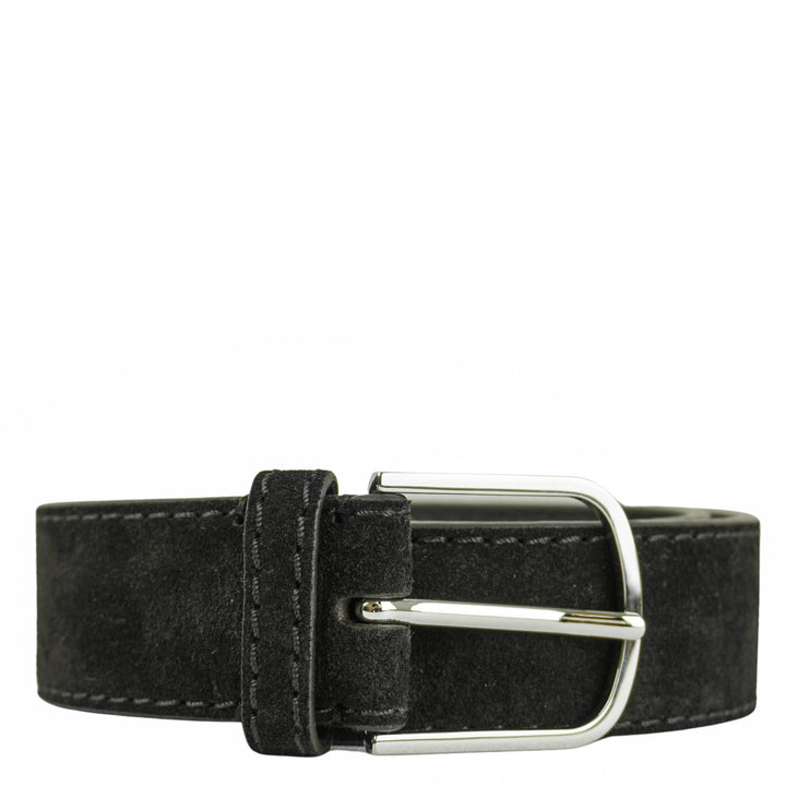 Toteme Wide Trouser Belt in Suede Espresso
