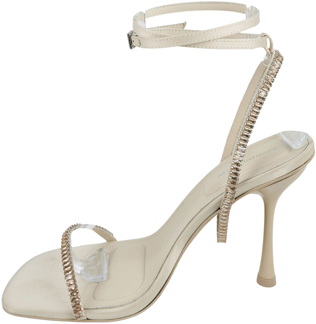 Jonathan Simkhai Luxon Crystal Harness Heels in Vanilla - Discounts on Jonathan Simkhai at UAL