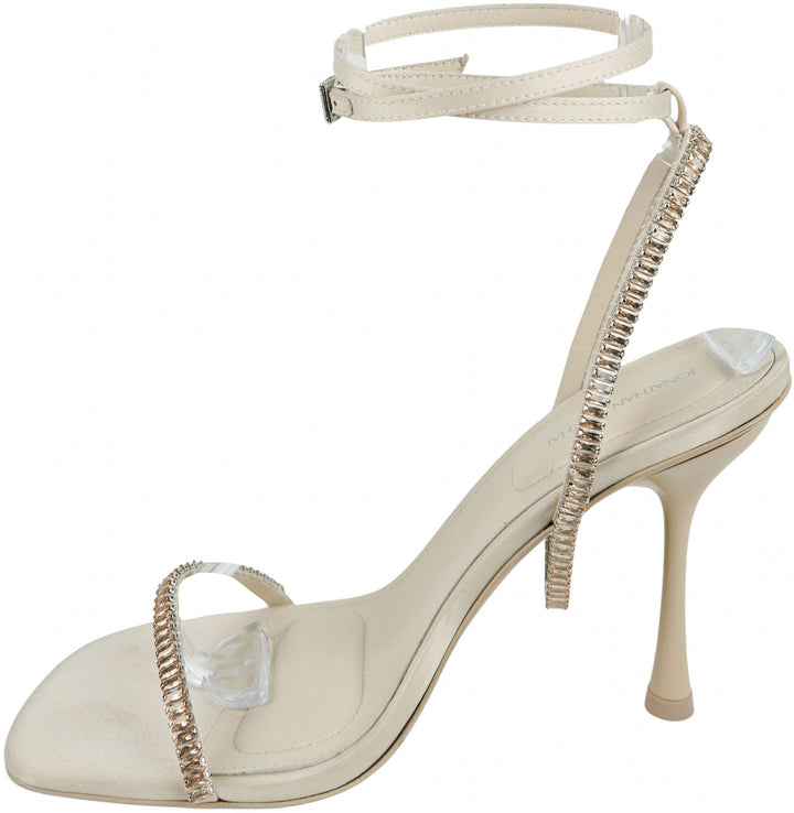 Jonathan Simkhai Luxon Crystal Harness Heels in Vanilla - Discounts on Jonathan Simkhai at UAL