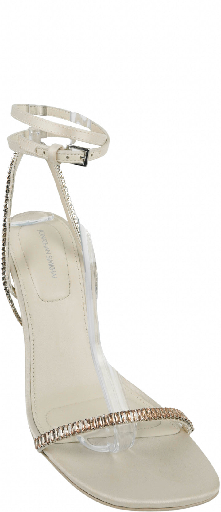 Jonathan Simkhai Luxon Crystal Harness Heels in Vanilla - Discounts on Jonathan Simkhai at UAL