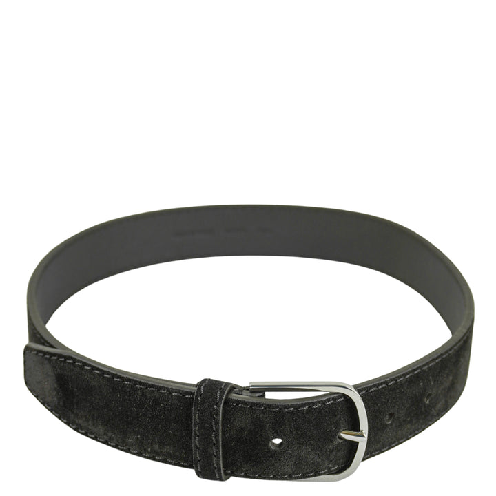 Toteme Wide Trouser Belt in Suede Espresso
