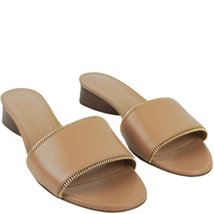 Paul Andrew Arc Zipper Flats in Tan - Discounts on Paul Andrew at UAL