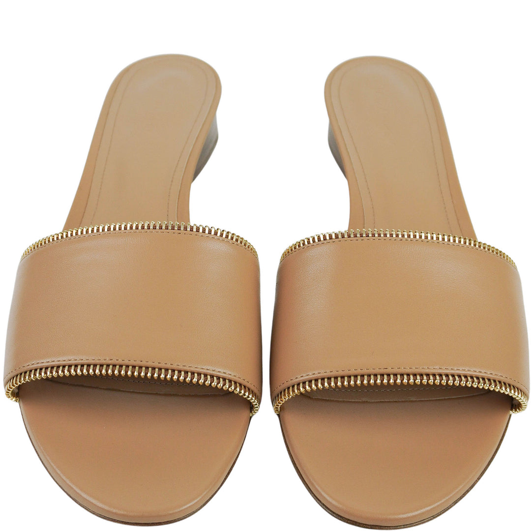 Paul Andrew Arc Zipper Flats in Tan - Discounts on Paul Andrew at UAL