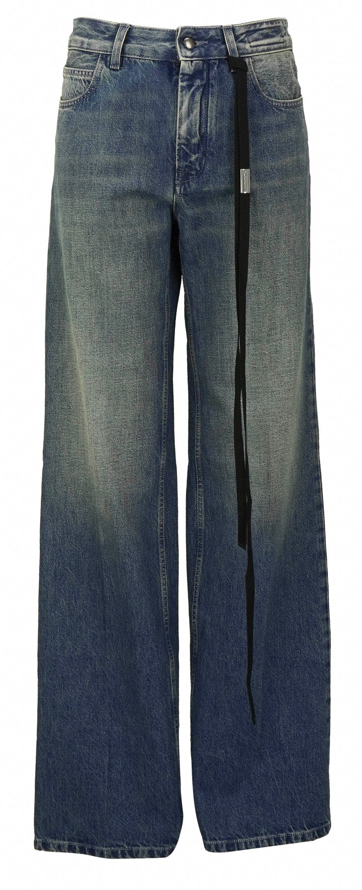 Ann Demeulemeester Trouser Denim in Mid Blue - Discounts on Ann Demeulemeester at UAL