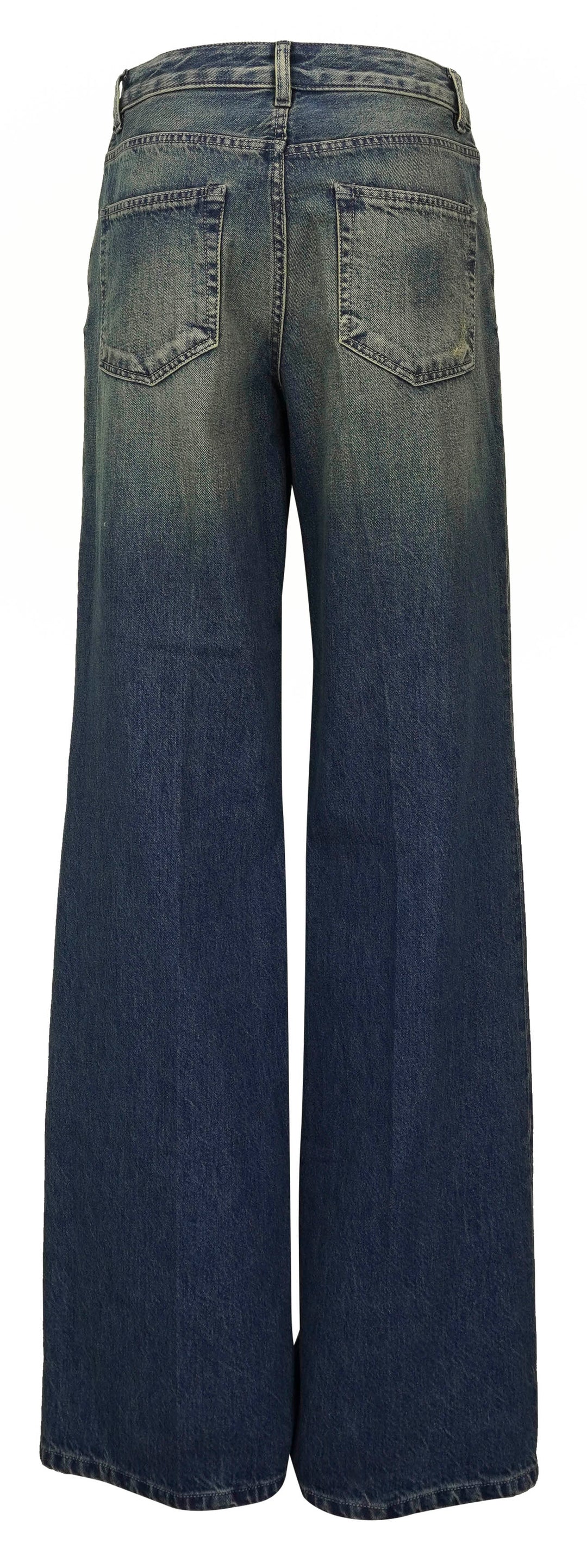 Ann Demeulemeester Trouser Denim in Mid Blue - Discounts on Ann Demeulemeester at UAL
