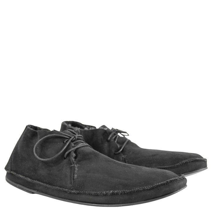 The Row Tyler Lace Up Booties in Black