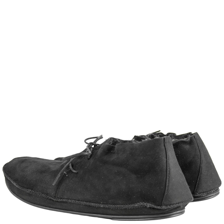 The Row Tyler Lace Up Booties in Black