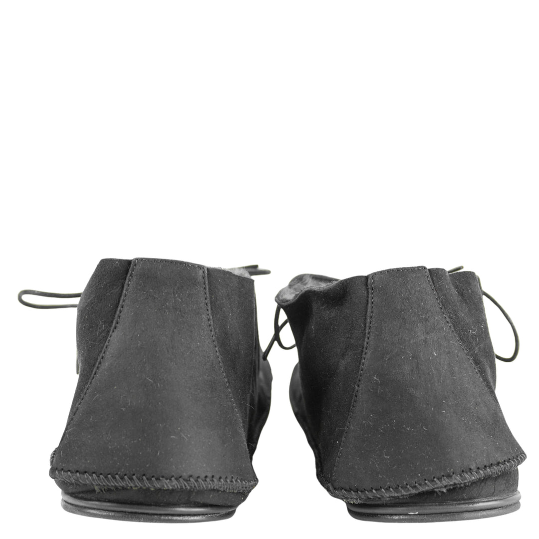 The Row Tyler Lace Up Booties in Black