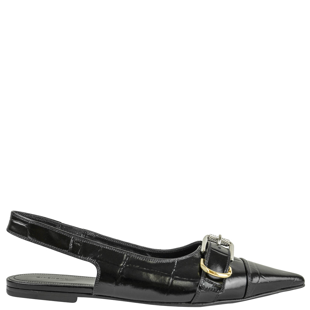 Givenchy Voyou Slingback Flats in Black - Discounts on Givenchy at UAL