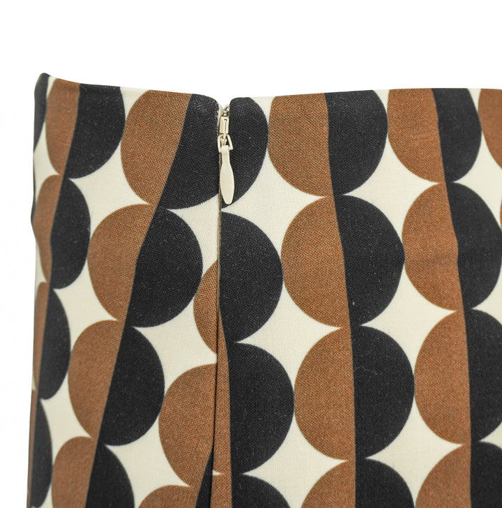 Oscar de la Renta Printed Wide Leg Pants in Khaki and Cream