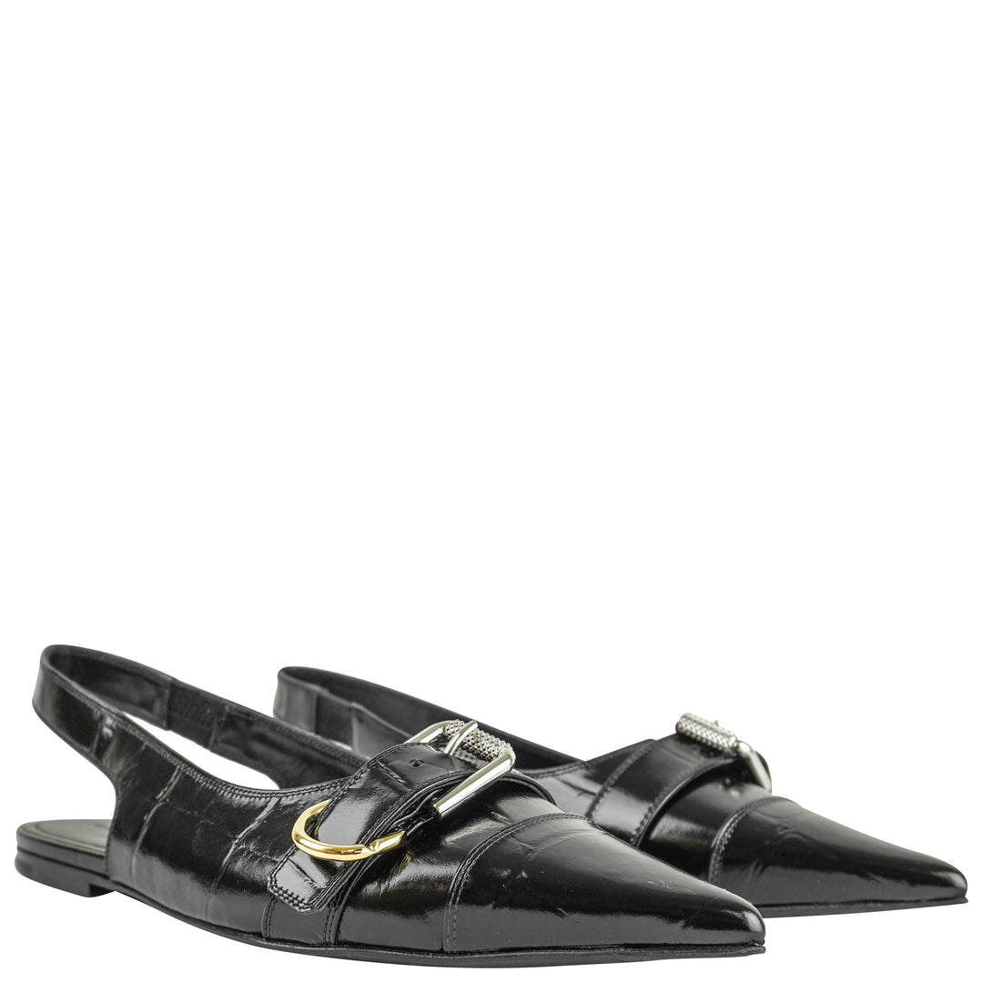 Givenchy Voyou Slingback Flats in Black - Discounts on Givenchy at UAL