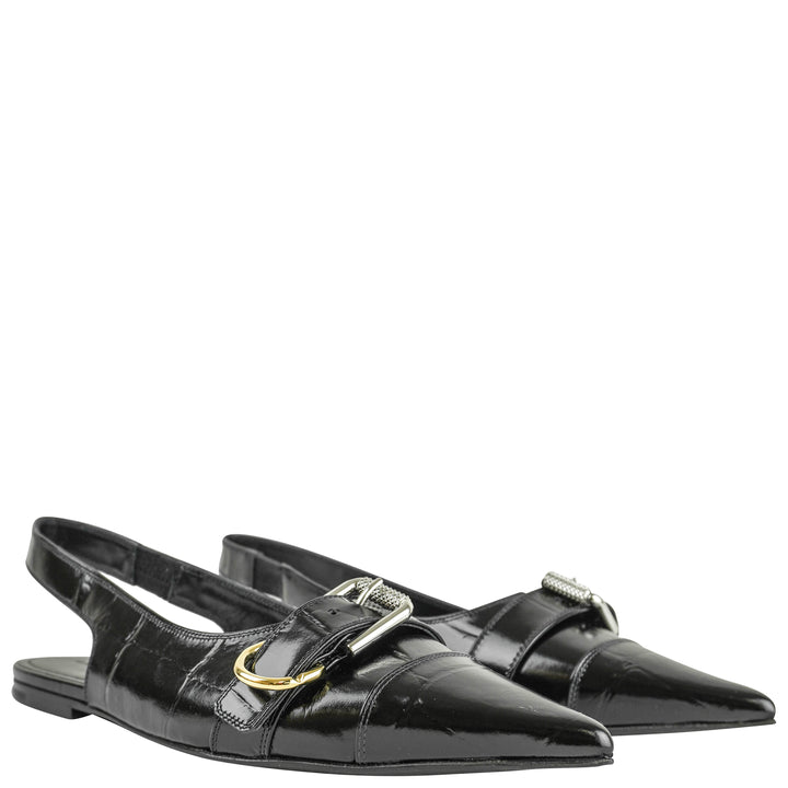 Givenchy Voyou Slingback Flats in Black - Discounts on Givenchy at UAL