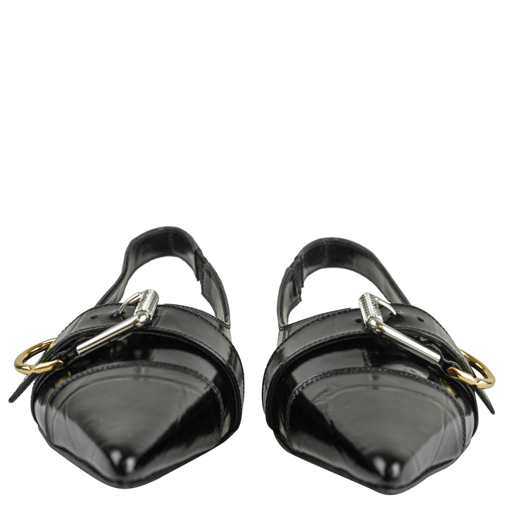 Givenchy Voyou Slingback Flats in Black - Discounts on Givenchy at UAL