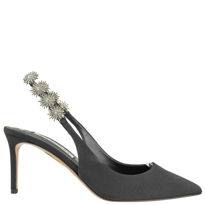 Aquazzura Comet Slingback Heels in Black - Discounts on Aquazzura at UAL