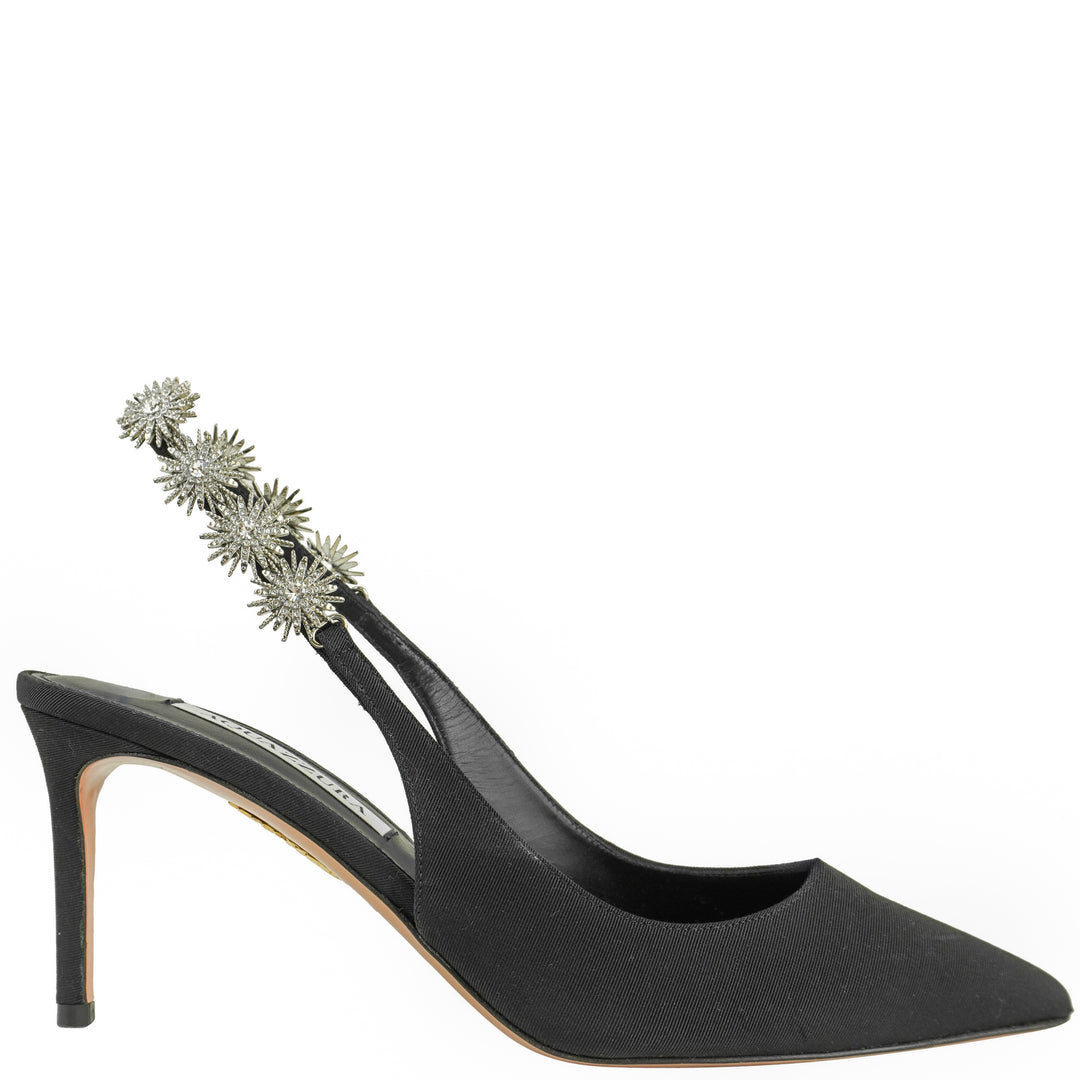 Aquazzura Comet Slingback Heels in Black - Discounts on Aquazzura at UAL