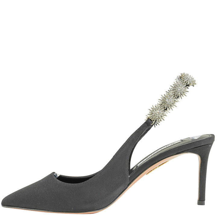 Aquazzura Comet Slingback Heels in Black - Discounts on Aquazzura at UAL