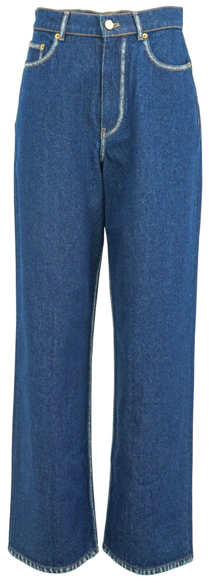 Nina Ricci Relaxed Boyfriend Jeans in Dark Blue Denim