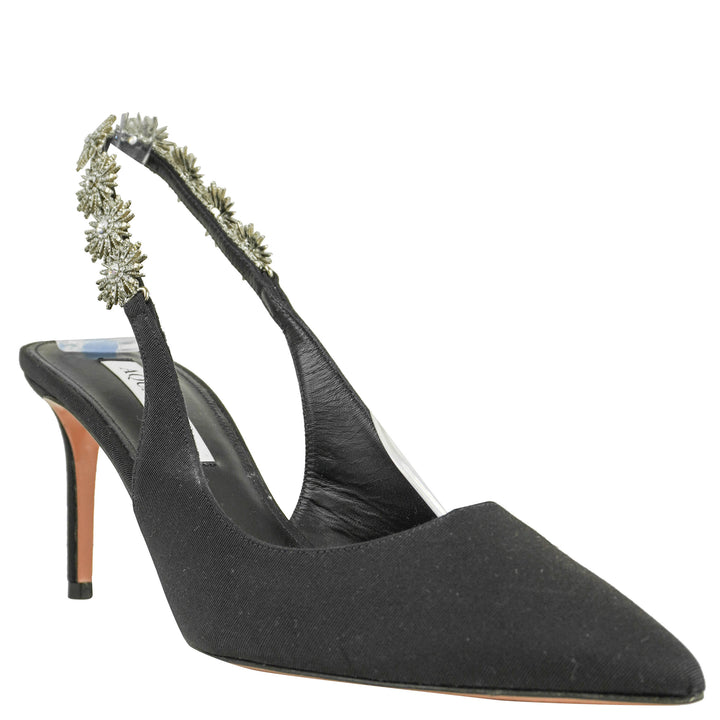 Aquazzura Comet Slingback Heels in Black - Discounts on Aquazzura at UAL