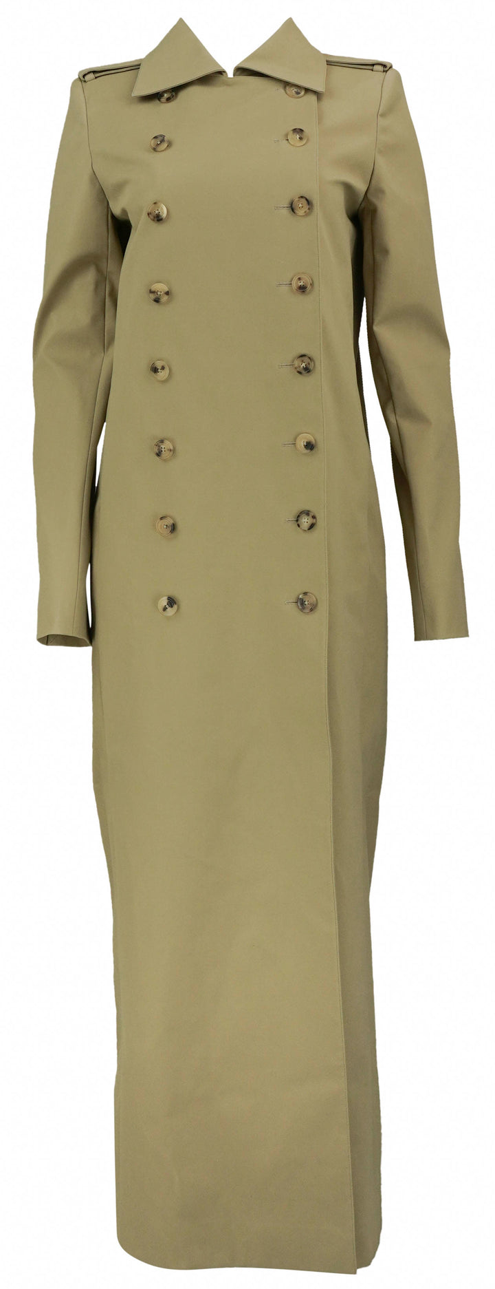 Khaite Mallory Trench Coat in Khaki - Discounts on Khaite at UAL