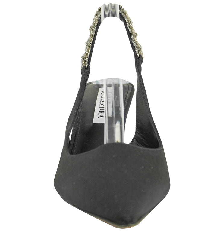 Aquazzura Comet Slingback Heels in Black - Discounts on Aquazzura at UAL
