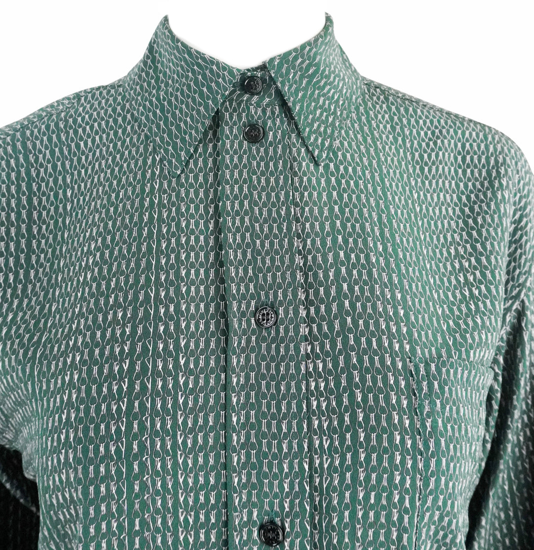 Victoria Beckham Pyjama Shirt in Green - Discounts on Victoria Beckham at UAL