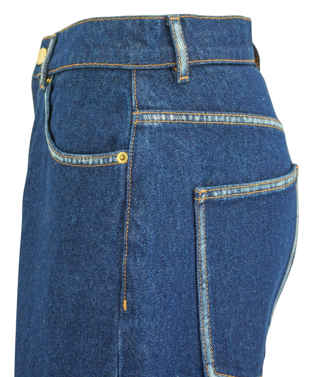 Nina Ricci Relaxed Boyfriend Jeans in Dark Blue Denim