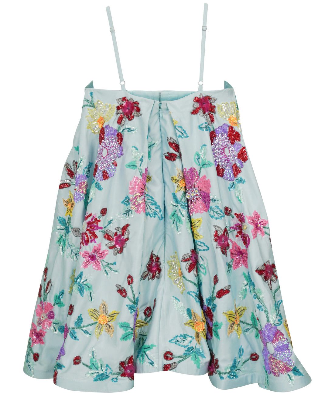 La Fuori Rhapsody Floral Embroidered Dress in Light Blue - Discounts on La Fuori at UAL